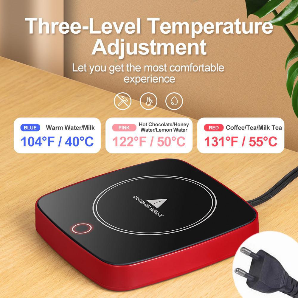 Подстаканник с подогревом и тремя скоростями регулировки температуры — поддерживает температуру кофе 55°C.
