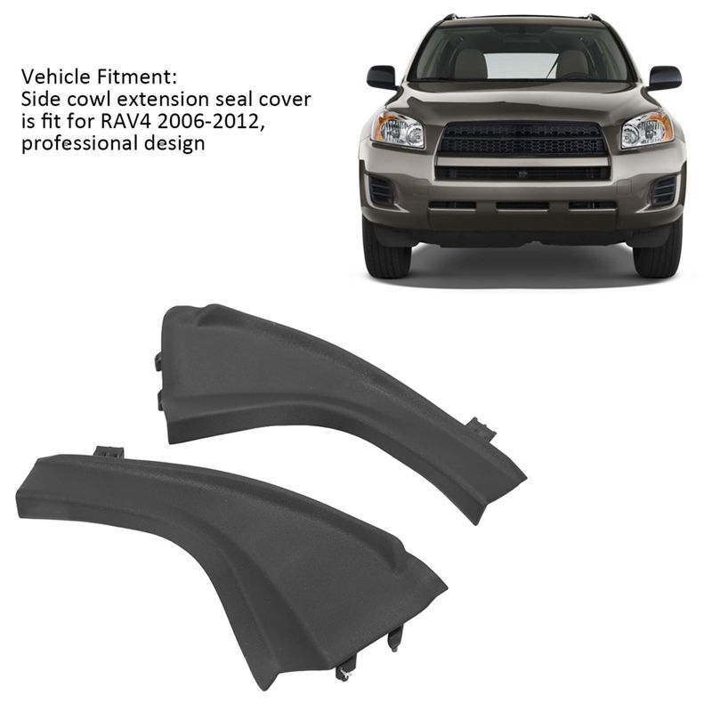 N61R-1 Pair Front Windshield Wiper Side Extension Cover Cover Hinge Deflector For Toyota RAV4 06-12 53867-42012 53866-42012