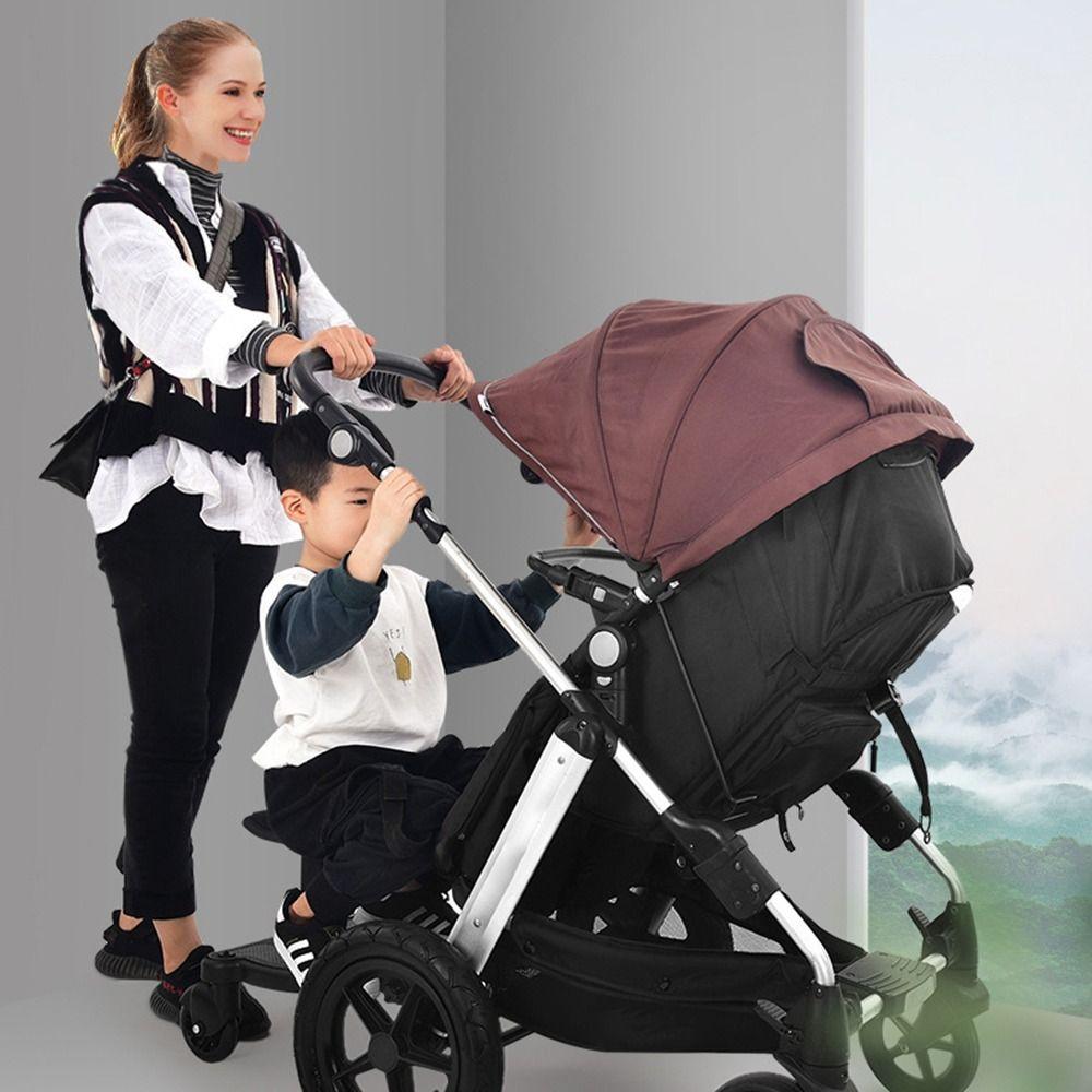 2 in 1 Sit and Stand Stroller Pedal Adapter Universal Holds 55lbs Strollers Step Board Adapter Comfort Creative