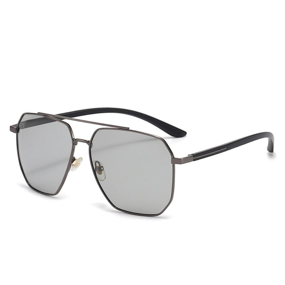 Polarized Sunglasses Men's High-end UV Protection Driving Yellow Lenses Sunglasses Anti-glare Square Fishing Glasses