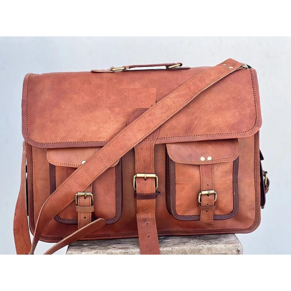Мужской портфель из натуральной кожи, винтажная сумка-мессенджер, наплечная сумка для ноутбука