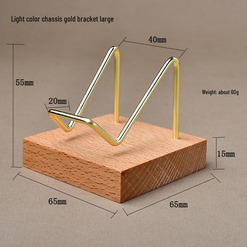 "Heart-Shaped Crystal Mineral Specimen On Iron Stand with Wooden Jewelry Display"