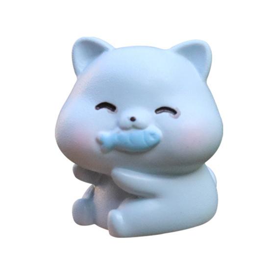 Tiny Resin Animals Figurine Mini Tiger Cat Bunny Cow Miniature Statue for Dollhouse Fairy Garden Terrariums Plant Pot Ornaments Cake Topper
