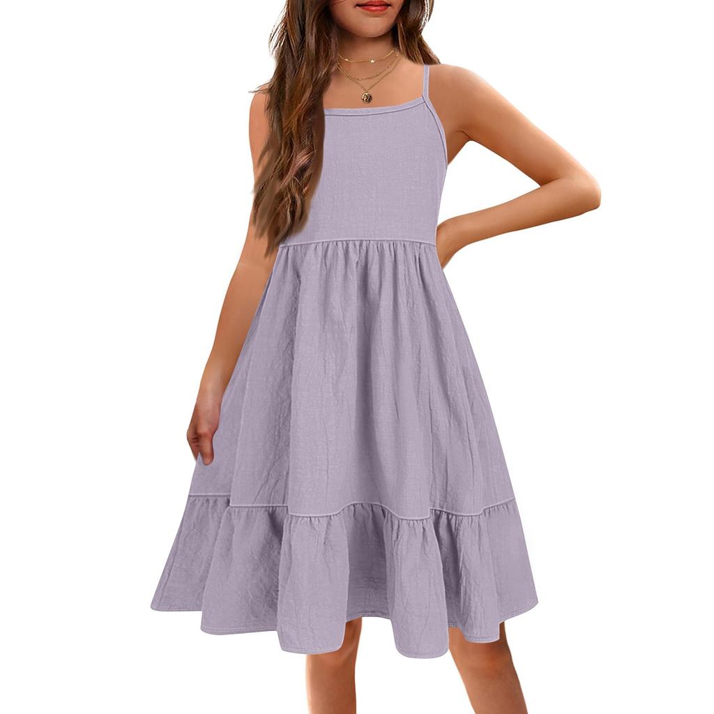 The Summer Children Condole Sleeveless Cute Princess Leisure Dresses Of The Girls
