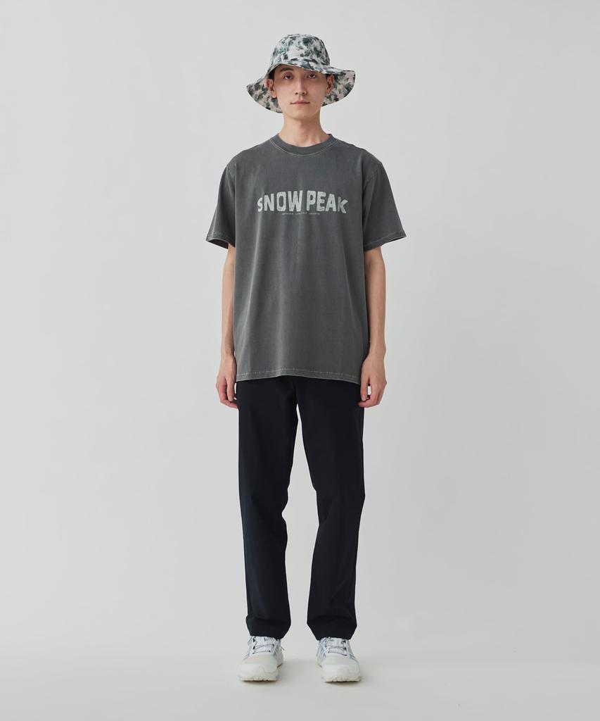 Snow Peak Переработанный хлопок Окрашенный SP Размер S УГОЛЬ Идеально для и Активного отдыха Футболка TS-25SU201 Фестивали, Кемпинг,