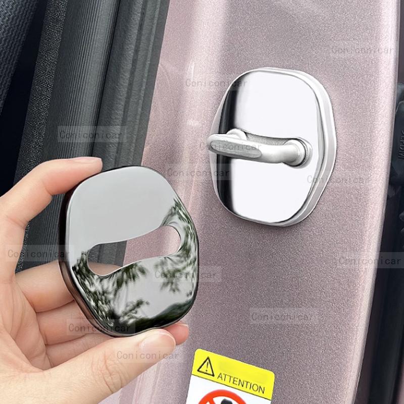 Car Door Lock Decoration Protection Cover Flags Emblem Stainless Steel Case For FORTHING FRIDAY -2025 Auto Accessories