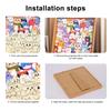 Yousheng  Wooden Cat Coloring Puzzle Kit with Marker Pens Glue DIY Hand-Painted 3D Irregular Cartoon Kitten Puzzle Photo Frame Decoration Ornament