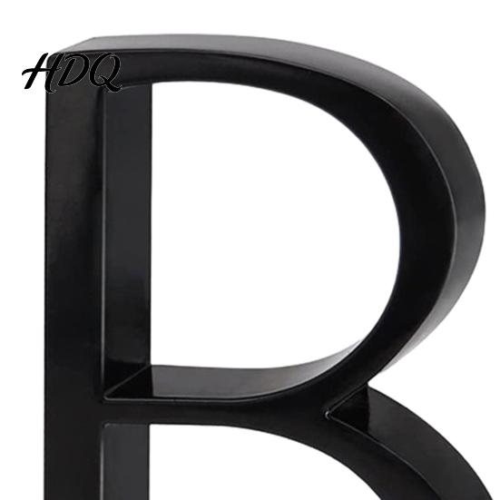 UV Resistant House Numbers 5-Inch for Outside Zinc Alloy Floating Address with Rust-proof Mounting Screws Modern Black Metal Door Mailbox