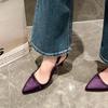 2025 New Elegant Crystal Pointed-Toe Buckle Strap Hot Sale Office and Career Plus Size Best Seller Closed Toe Sandals