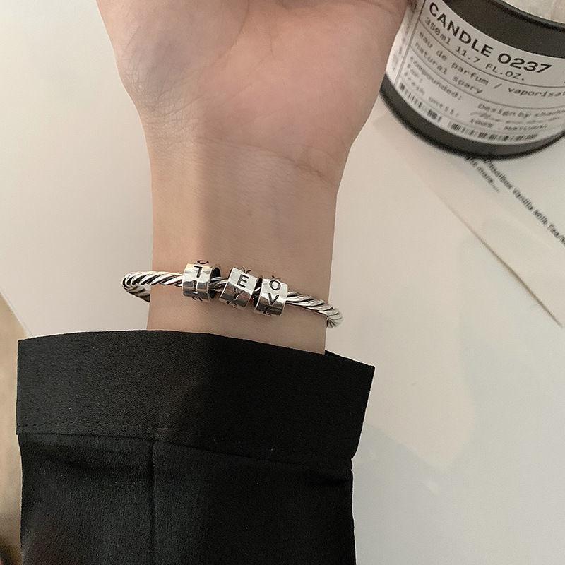 Минималистский браслет Wave Mobius Open из стерлингового серебра S925 для женщин