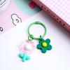 Creative Candy Color Flower Keychain Cute Cartoon Backpack Pendant Earphone Case Hanging Decoration Accessories Gifts
