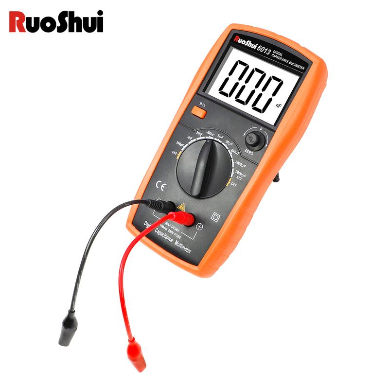 RuoShui6013 Digital Capacitance Meter High Precision Handheld Capacitor Tester Auto Tool 200pF-20000uF Inductance LCR Multimeter