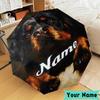 Custom Name German Shepherd Portrait Umbrella, Foldable Umbrella Suitable for Outdoor Shopping Travel Sports, Exquisite Gift for Family