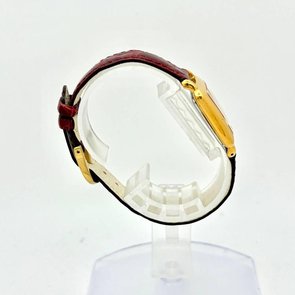 Used [New Battery] SEIKO NOIE Ladies Watch Gold Square 1F21-5020 520380 Genuine Belt