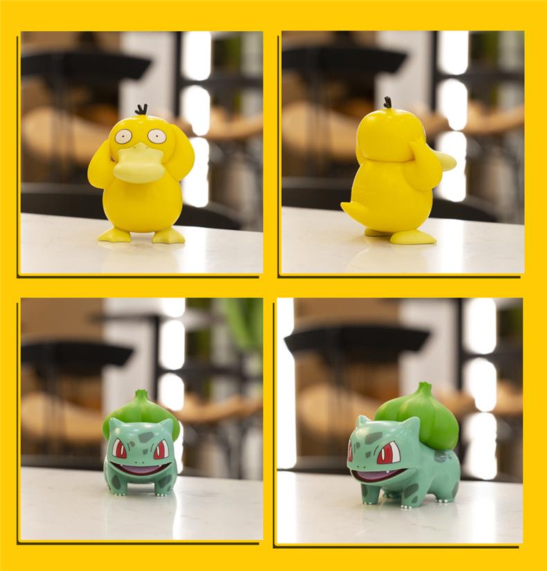 Authentic Pokémon Sleepy Style Blind Box: Pikachu, Psyduck, Charmander, Squirtle Ornaments.
