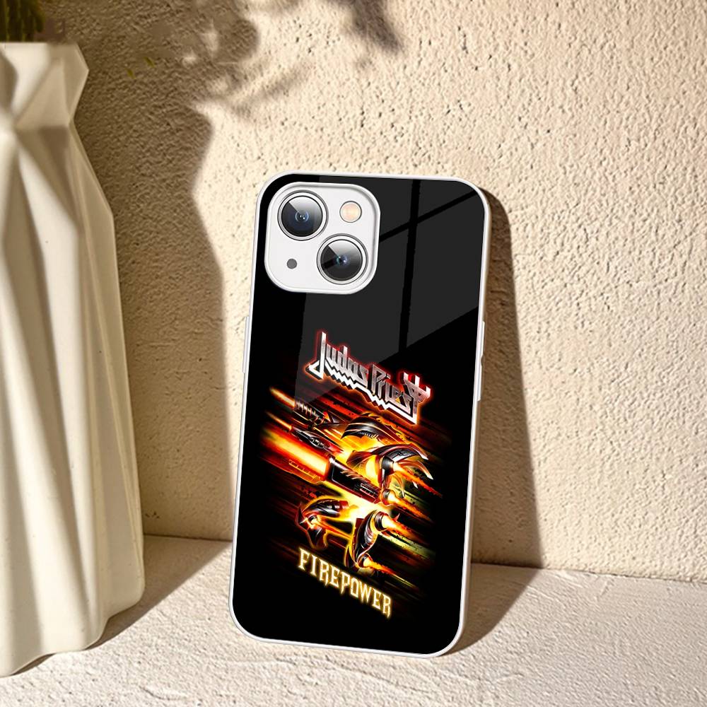 Band J-Judas P-Priest Tempered Glass For Iphone 14 13 12 11 Pro Mini XS MAX 14Plus X XS XR Fundas
