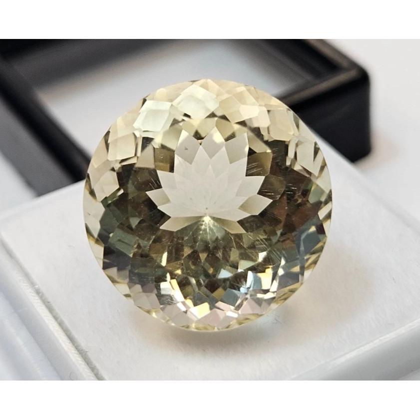 19+ Ct Light Yellow Sapphire Round Cut Beautiful Loose Gemstone