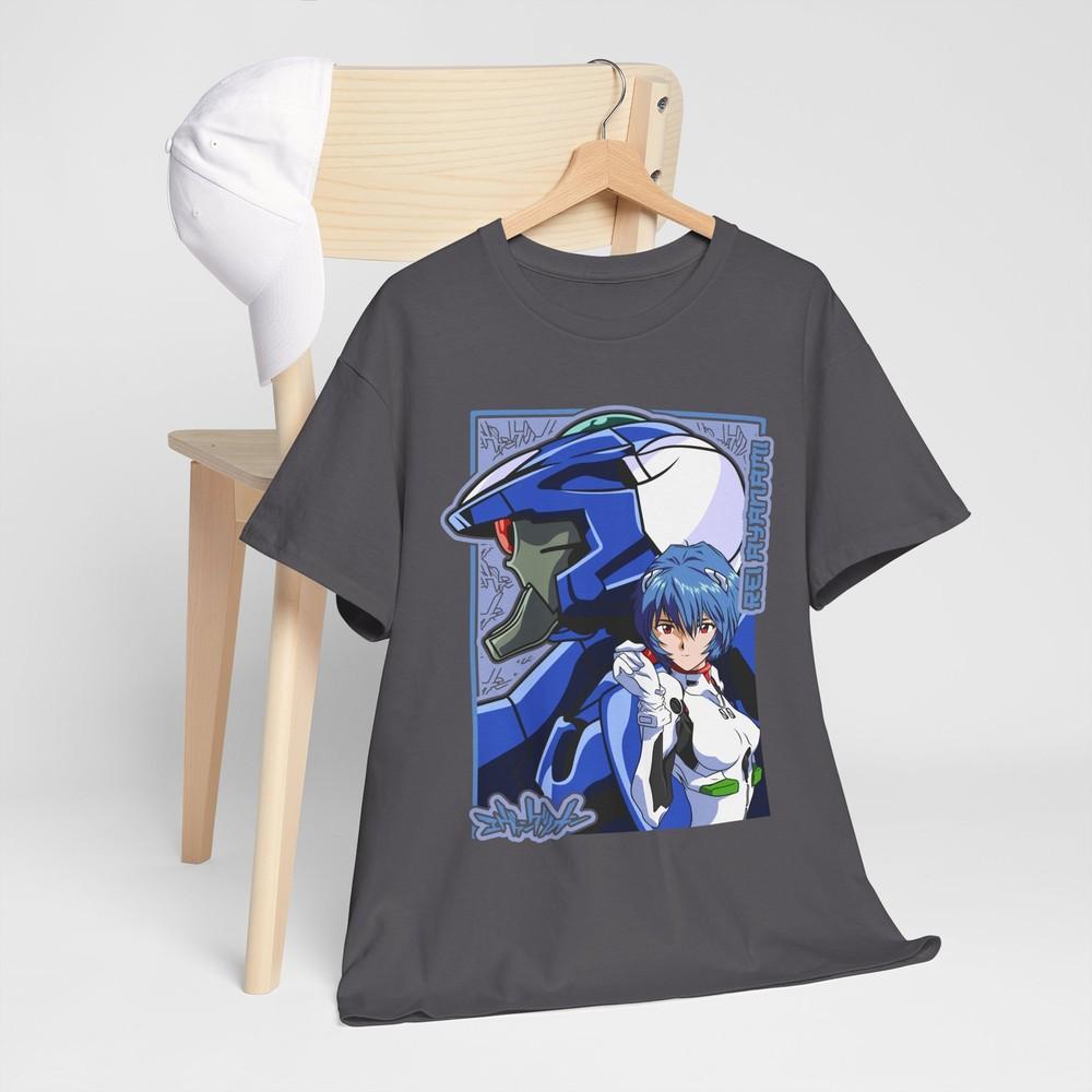 Футболка Neon Genesis Evangelion Рей Мисато Аска Аниме Ваифу Синдзи Черная Рубашка