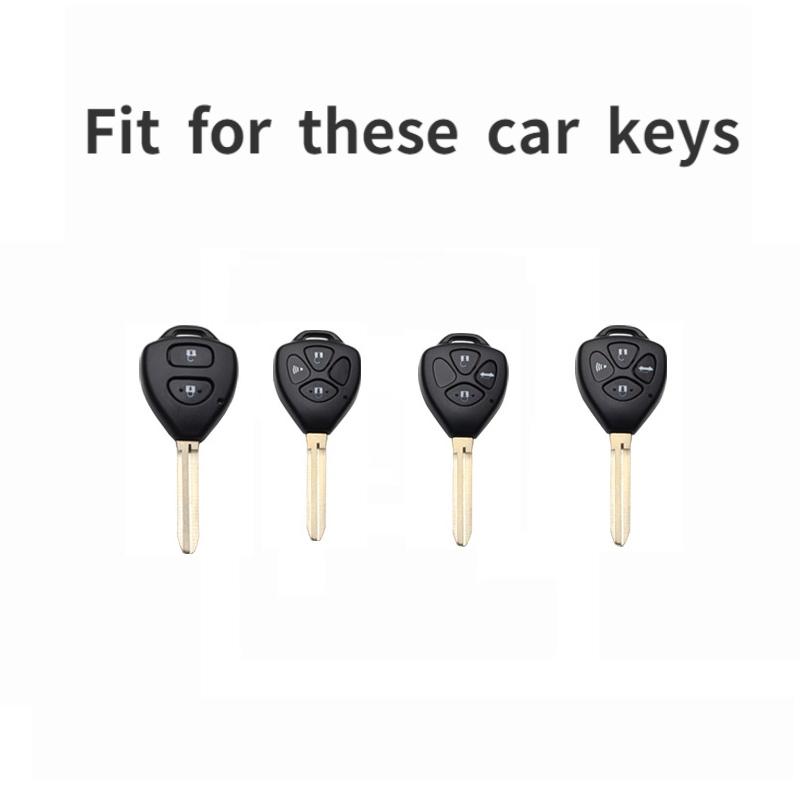 ABS Карбоновый чехол для ключа для Toyota Corolla Camry Avensis Reiz Rav4 Crown Avalon Venza Matrix Yaris 2/3/4 Кнопочный пульт ДУ Чехол для автомобильного ключа