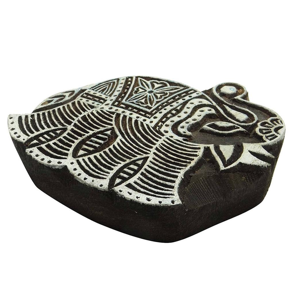 Индийский слон Деревянный блок Искусство ручной работы Деревянный штамп Штамп для вырезок