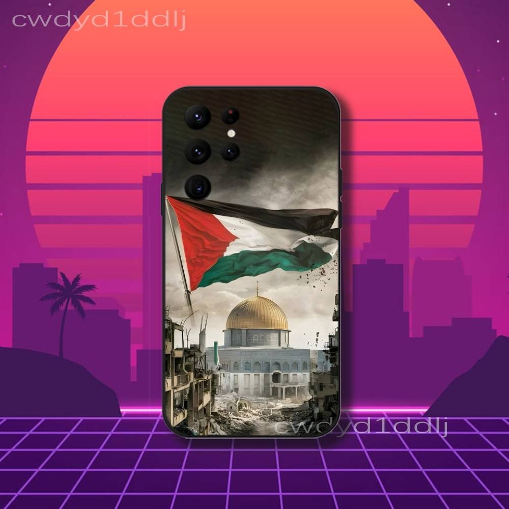 Чехол для телефона Art P-Palestine-es-F-Flag для Samsung S10, S21, FE, S21, S26, S25, S24, S23, Ultra, S9, S22, Plus Черный корпус