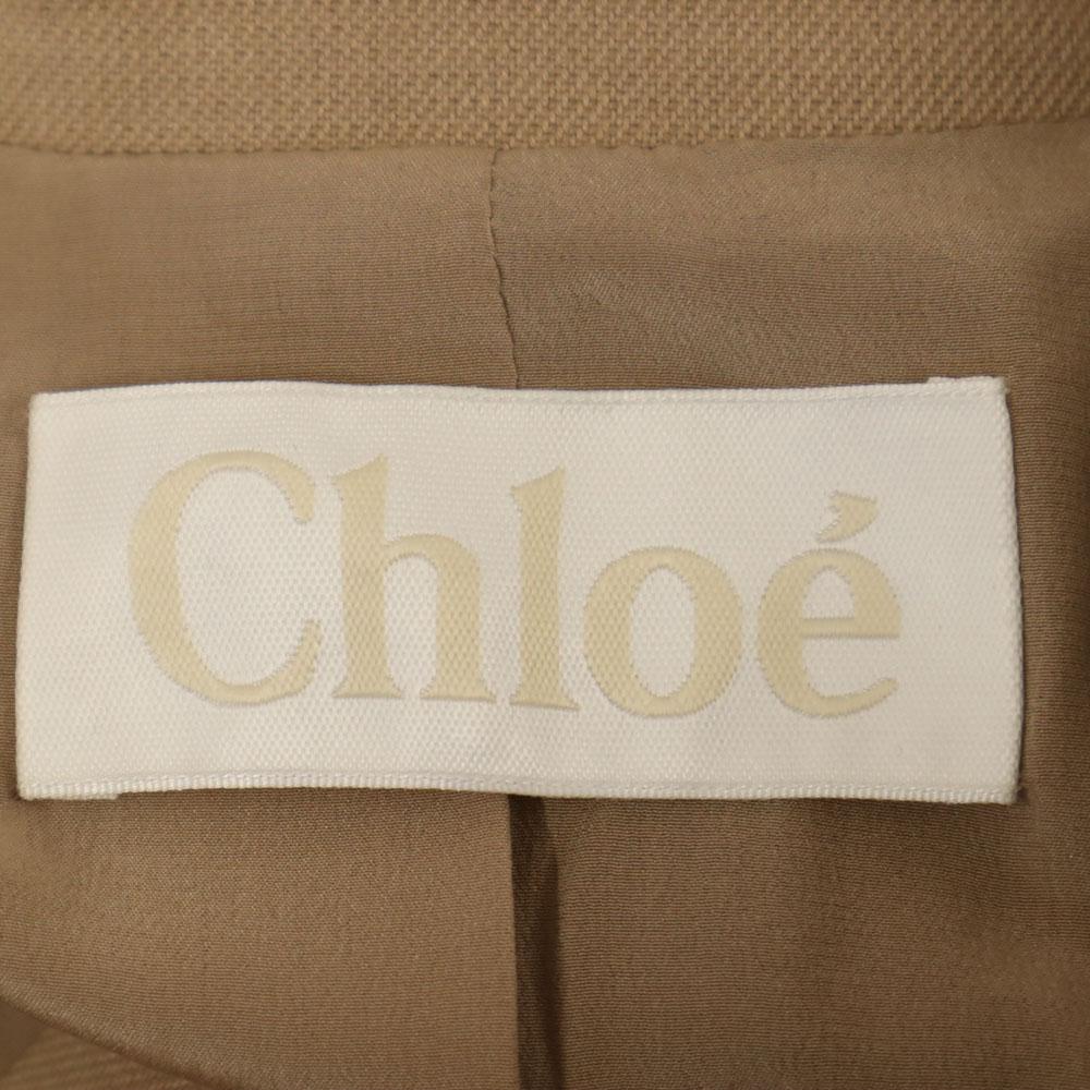 Chloe Пальто с воротником-стойкой из нержавеющей стали 38 бежевое С вешалкой Женское Б/у