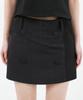Catharsis Mini Skirt Pants Black Pinstripe One Size