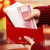 2pcs Flocking New Year Red Pocket Blessing Good Lucky Red Packets  Lunar New Year Gifts