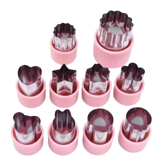 Stainless Steel Vegetable Cookie Cutter Set Multi-Shape Mold for Ravioli Pasta Fruit Carving Non-Stick BPA-Free Dishwasher Safe Essential DIY Tool