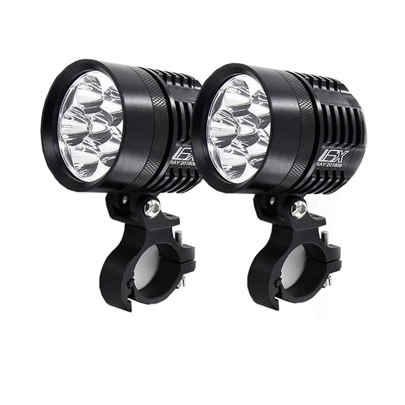 2 шт. универсальная светодиодная фара L6X для мотоцикла 8000LM Moto Spotlight водонепроницаемая вспышка противотуманная точечная лампа Motos супер яркая 12 В
