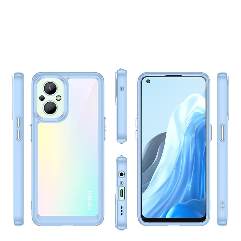 For Cover OPPO Reno 8 Lite Case Reno 8 Lite Capa New Shockproof Bumper Clear Transparent Multicolor For Fundas Reno 8 Lite Cover
