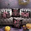 1pc Black Pink Halloween Cushion Cover Pumpkin Printed Washable Cover Halloween Themed Party Living Room Bedroom Decoration