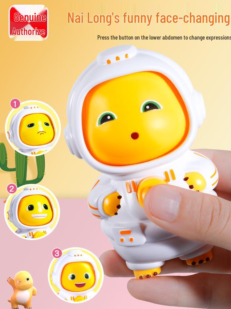 Genuine Little Milk Dragon Face-Changing Plush Doll – Funny Mask Toy for Boys and Girlfriend Gifts