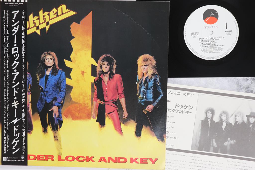 Виниловая пластинка DOKKEN Under Lock Key P13212 ELEKTRA 1985 Япония Obi Металл Б/у