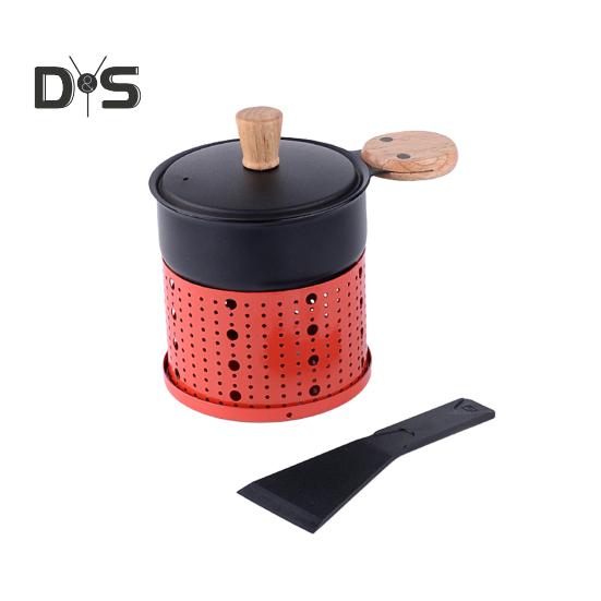 Портативная сырная печь с подсвечником и лопаткой, экономящая место, простая и элегантная плавильная печь для сыра, многофункциональная сковорода-жаровня