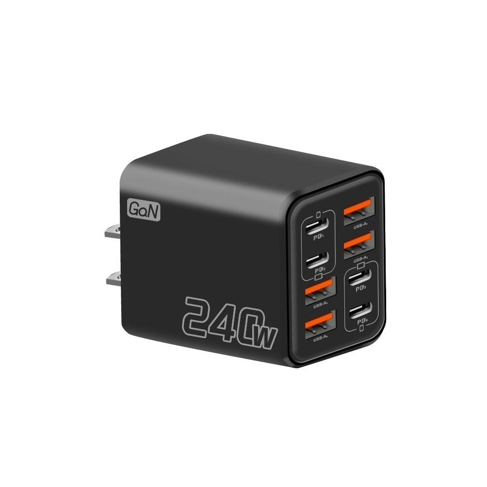 240W Power USB C Charger Head 8 Ports Fast Charger Adapter Wall Charger Adapter Mobile Phone