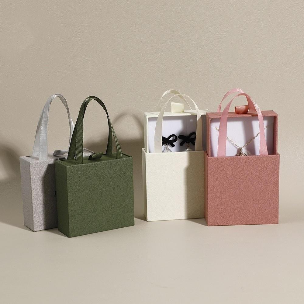 Portable Jewelry Box Drawer Jewelry Packaging Box Earrings Ring Pendant Bracelet Necklace