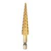 1Pcs High Speed Steel Step Cone Drill Bit Hole Cutter Hex Shank Titanium Plating Drill(312mm)