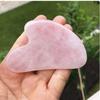 Jade Roller Gua Sha Board Heart-Shaped Fingers Natural Pink Green Crystal Jade Quartz Gua Sha Board Face Massage Tools