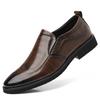Wenzhou leather shoes men's business leisure free lazy large size loafers