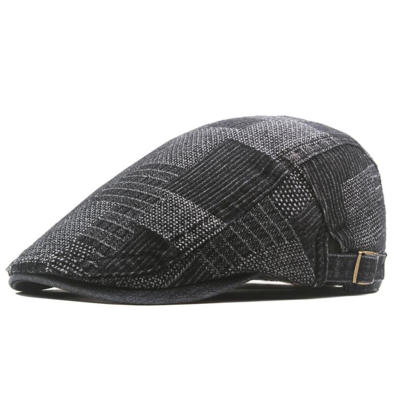 Spring Beret Autumn Thin Denim Forward Cap British Vintage Newsboy Cap Outdoor Sunshade Cap Peaked Cap Gatsby Painters Hat