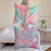 Модная наволочка L-Lilly Pulitzer, дышащая, из льна, для подушки, летняя, без запаха, экологичная, с потайной молнией, моющаяся