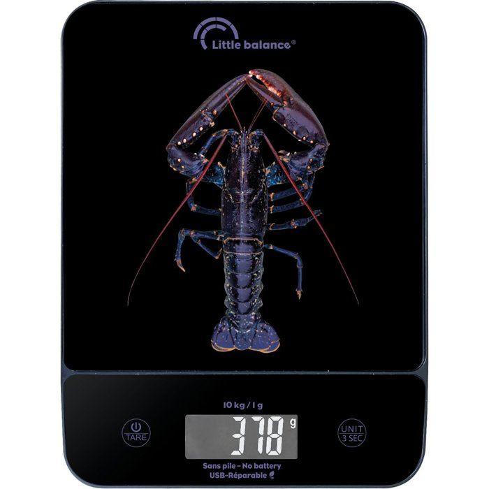 Balance de cuisine - LITTLE BALANCE - 8710 - Happy Genius 10 - USB - Sans pile - Blue Homard