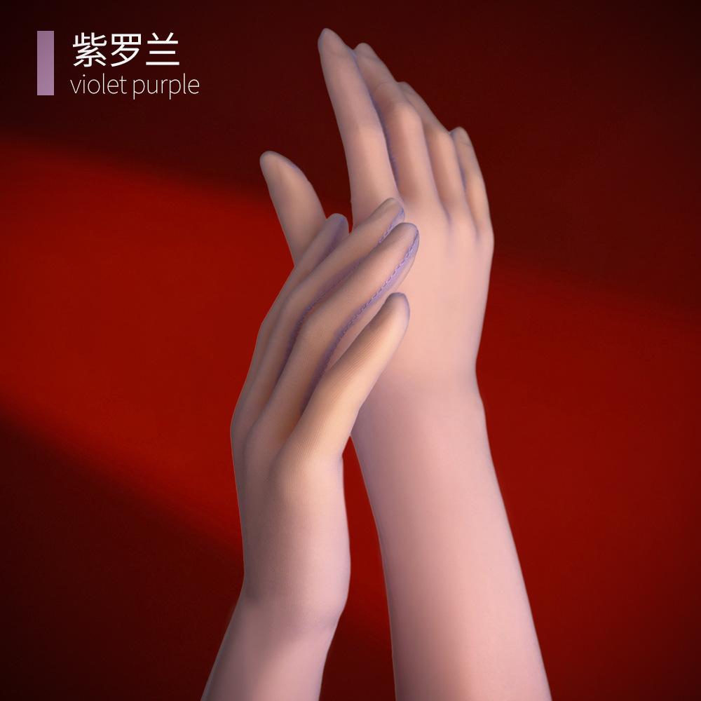 Цинхэ 3D Ультратонкие Напальчники, Перчатки, Масляные и Сексуальные Пятипалые Длинные Рукава-Чехлы для Рук, Защита от Солнца и Шелковистая Кожа.