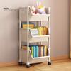 Передвижная стойка для хранения вещей, многофункциональный органайзер для хранения вещей с вращающимися на 360 градусов колесами, тележка, книжная полка, стеллаж для хранения вещей для кухни, ванной, столовой