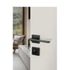 1 set of indoor silent door lock aluminum alloy Nordic minimalist bedroom split wooden door handle lock with key included
