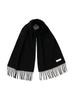 BEAMS Life Store by Beams Мужской однотонный шерстяной шарф, Черный/Один размер