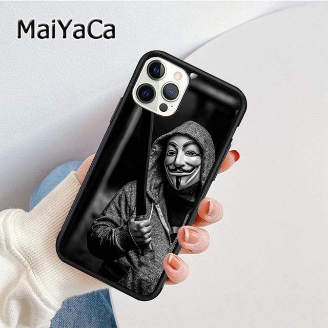Anonymous Hacker Phone Case Cover For iPhone 17 Air 16 16e 15 plus 11 12 13 14 pro max shell  coque