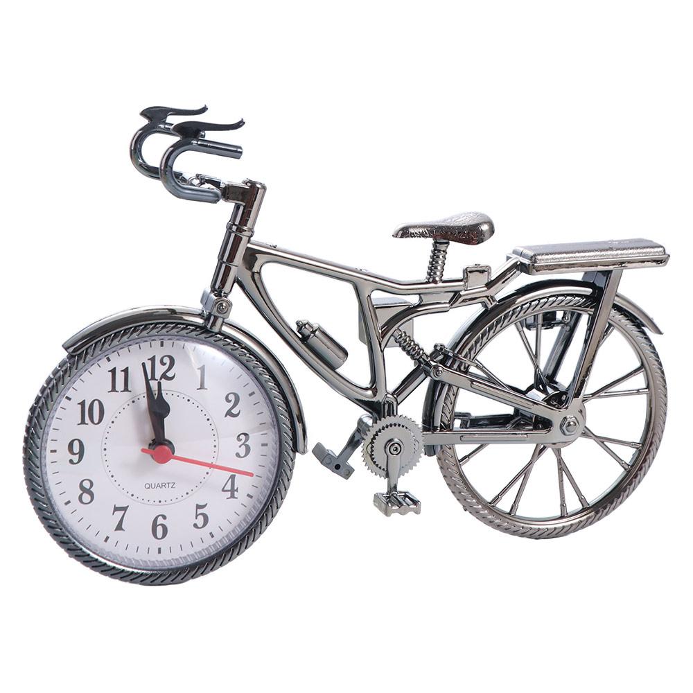 Retro NEW Cool Home Model Desk Decoration Stand Clock Glamorous Quartz Alarm Clock Gift Bicycle