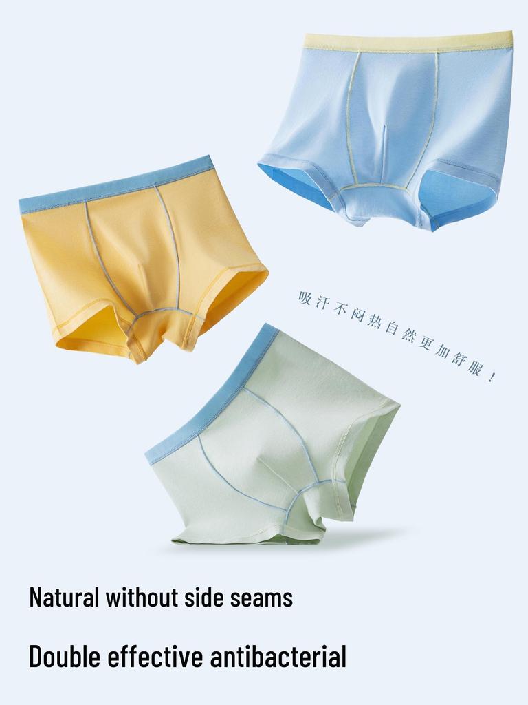 Мальчиковые антибактериальные трусы-боксеры из бамбукового волокна класса А - Бесшовное нижнее белье для учеников начальной школы